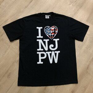I Heart New Japan Pro Wrestling I Love NJPW American Flag T-Shirt Men's Large L